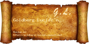 Goldberg Lucián névjegykártya